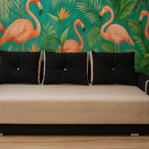 Canapea Amira extensibilă, cu ladă de depozitare, la comandă – Oradea