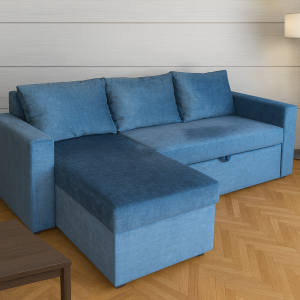 coltar extensibil cu lada albastru