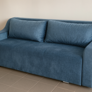 Canapea extensibilă Larissa cu ladă, pat 150x190 cm, extensie pe balama, disponibilă în Oradea